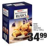 Spar Spar Rusks (Selected)-450g/500g Each offer