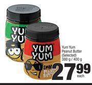 Spar Yum Yum Peanut Butter (Selected)-380g/400g Each offer