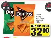 Simba Doritos Corn Chips (Selected)-For Any 2 x 150g