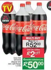 Spar Coca-Cola Soft Drink (Regular Only Excl.Light Range)-For 4 x 1.5L offer