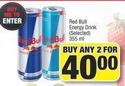 Spar Red Bull Energy Drink (Selected)-For Any 2 x 355ml offer