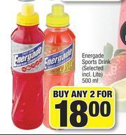 Spar Energade Sports Drink (Selected Incl.Lite)-For Any 2 x 500ml offer