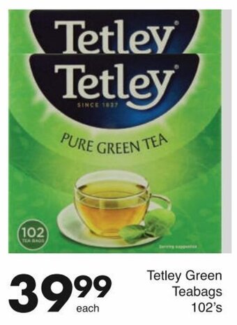 Save Tetley Green Teabags 102's offer