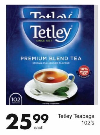 Save Tetley Teabags 102's offer