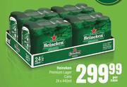 Spar Heineken Premium Lager Cans-24 x 440ml Per Case offer