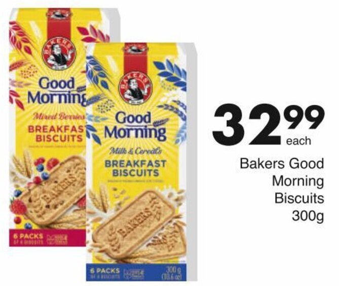 Bakers Good Morning Biscuits 300g offer at Save
