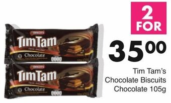 Save Tim Tam's Chocolate Biscuits Chocolate 105g offer