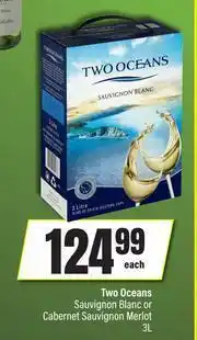 Spar Two Oceans Sauvignon Blanc Or Cabernet Sauvignon Merlot-3L Each offer