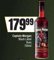 Spar Captain Morgan Black Label Rum-750ml offer