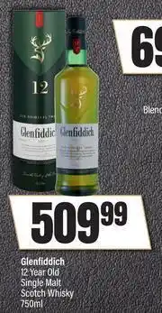 Glenfiidich 12 Year Old Single Malt Scotch Whisky-750ml