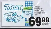 Spar Todays Original Or Sweet Chilli Sausage Rolls-30's Per Pack offer