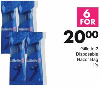 Save Gillette 2 Disposable Razor Bag 1's offer