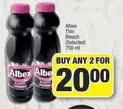 Spar Albex Thin Bleach (Selected)-For Any 2 x 750ml offer