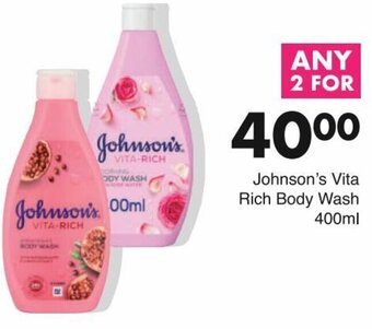 Save Johnson's Vita Rich Body Wash 400ml offer