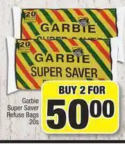 Spar Garbie Super Saver Refuse Bags-For 2 x 20's offer