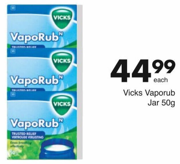 Vicks Vaporub Jar 50g offer at Save