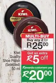 Spar Kiwi Quality Shoe Polish (Selected)-For Any 2 x 50ml offer