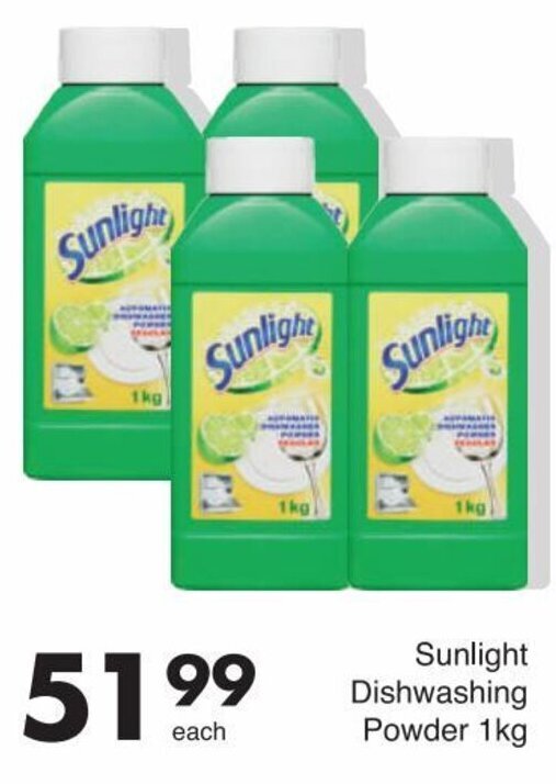 Sunlight Dishwashing Powder 1kg offer at Save