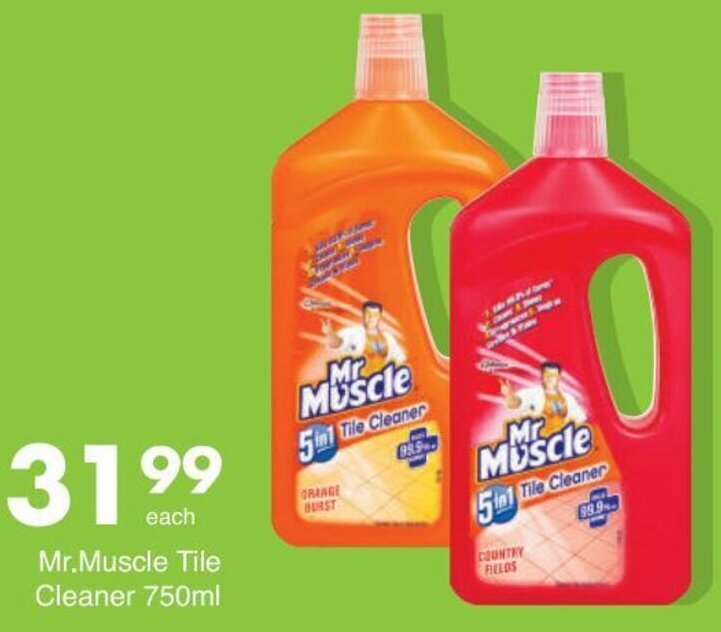 Mr. Muscle Tile Cleaner 750ml offer at Save