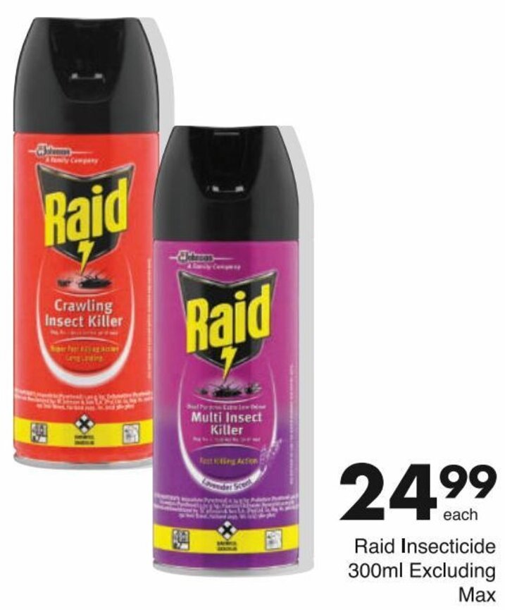 Raid Insecticide 300ml Excluding Max offer at Save