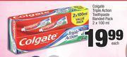 Spar Colgate Triple Action Toothpaste Banded Pack-2 x 100ml Each offer
