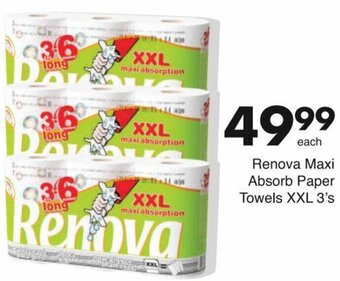 Save Renova Maxi Absorb Paper Towels XXL 3's offer