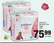 Spar Johnson's Gentle All Over Wipes-288's Per Pack offer