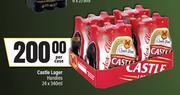 Spar Castle Lager Handies-24 x 340ml Per Case offer