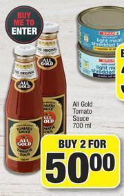 Spar All Gold Tomato Sauce-For 2 x 700ml offer