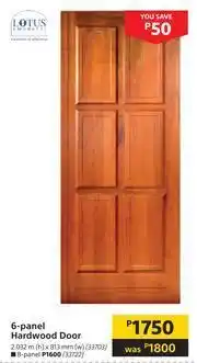 Builders Warehouse Lotus 8-Panel Hardwood Door 2.032m (h) x 813mm (w) offer