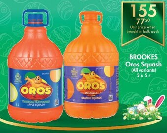 Makro Brookes Oros Squash 2 x 5L offer