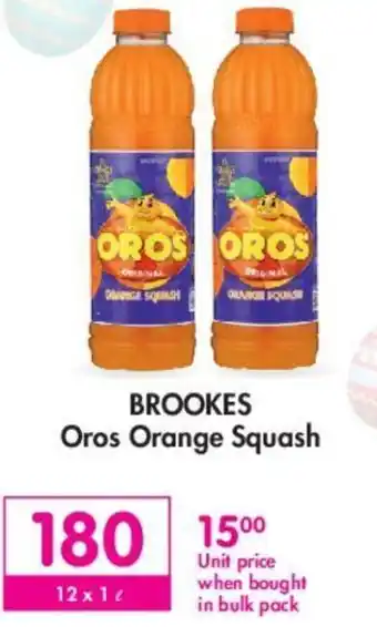 Makro Brookes Oros Orange Squash 12 x 1L offer