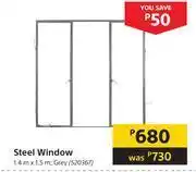 Builders Warehouse Steel Window 1.4m x 1.5m Grey offer