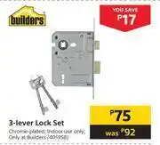 Builders Warehouse Builders 3-Lever Lock Set 405958 offer