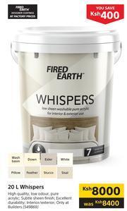 Builders Warehouse Fired Earth 20Ltr Whispers offer