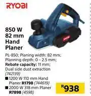 Builders Warehouse Ryobi 2000W 318mm Hand Planer offer