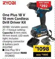 Builders Warehouse Ryobi One Plus 18V Impact Driver offer