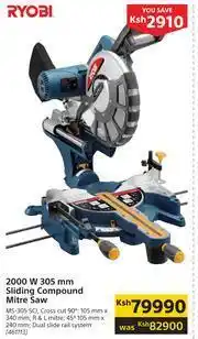 Builders Warehouse Ryobi 3000W 305mm Sliding Compound Mitre Saw MS-305 SCI offer