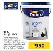 Builders Warehouse Dulux 20Ltr Acrylic PVA offer
