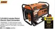 Grip 2.0 KVA 4 Stroke Petrol Electric Start Generator SRGE6500E