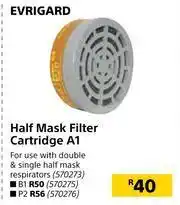 Builders Warehouse Evrigard Half Mask Filter Cartridge P2 offer