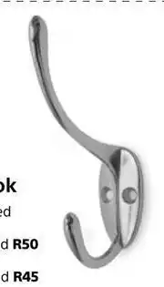 Hat & Coat Hook 150mm (Brass Plated)