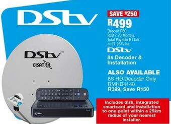 OK Furniture Dstv 8s decoder & installation offer