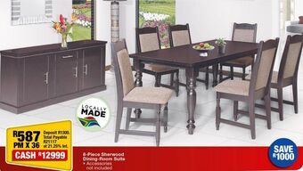 OK Furniture 8 piece sherwood dining room suite offer
