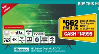 OK Furniture 4k smart digital led tv 70a7100f offer