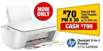Deskjet 3 in 1 printer 2710 5ar83b