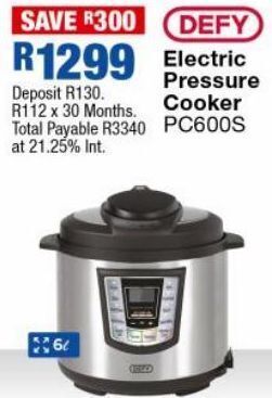 Electric pressure cooker pc600s