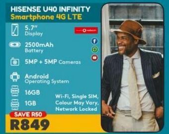 Hisense u40 infinity