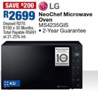 OK Furniture Neochef microwave oven ms4235gis offer