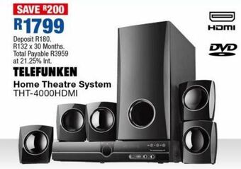 OK Furniture Telefunken home theatre system tht-4000hdmi offer